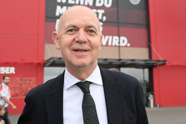 31 05 2026, xsltx, international soccer match, Germany Finland v l DFB President Bernd Neuendorf Deutscher Fussball Bund DFL DFB REGULATIONS PROHIBIT ANY USE OF PHOTOGRAPHS as IMAGE SEQUENCES and or QUASI VIDEO Mainz