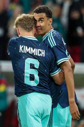 Joshua Kimmich 6 Germany hugs Jamal Musiala 10 Germany after his goal for 4 0, Germany vs Finland, Football, Men, UEFA, Friendly Match, Friendly Match, DFB, Season 2025 2026, 31 05 2026 Mainz Rhineland-Palatinate Germany Copyright: xkolbert-press MartinxAgüerax