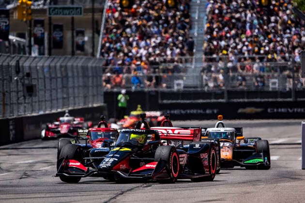 AUTO - IndyCar, Indy Car, IRL, USA - DETROIT GRAND PRIX 2026 47 SCHUMACHER Mick (ger), Rahal Letterman Lanigan Racing, Dallara DW12 - Honda, action during the Chevrolet Detroit Grand Prix, 8th round of the 2026 NTT IndyCar Series, on the Streets of Detroit, from May 29 to 31, 2026 in Detroit, Michigan, United States of America - DetroitUnited States  Copyright: xJULIENxDELFOSSEx