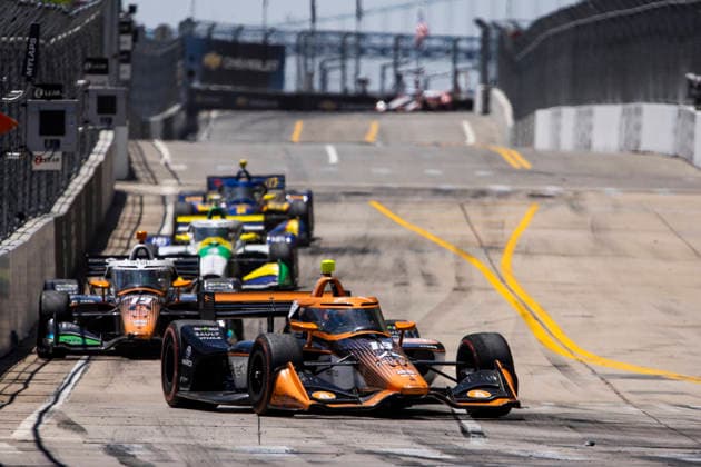 AUTO - IndyCar, Indy Car, IRL, USA - DETROIT GRAND PRIX 2026 18 GROSJEAN Romain (fra), Dale Coyne Racing, Dallara DW12 - Honda, action during the Chevrolet Detroit Grand Prix, 8th round of the 2026 NTT IndyCar Series, on the Streets of Detroit, from May 29 to 31, 2026 in Detroit, Michigan, United States of America - DetroitUnited States  Copyright: xJULIENxDELFOSSEx