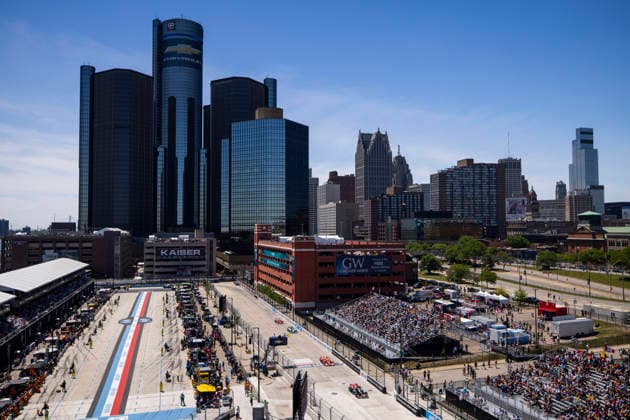AUTO - IndyCar, Indy Car, IRL, USA - DETROIT GRAND PRIX 2026 47 SCHUMACHER Mick (ger), Rahal Letterman Lanigan Racing, Dallara DW12 - Honda, action during the Chevrolet Detroit Grand Prix, 8th round of the 2026 NTT IndyCar Series, on the Streets of Detroit, from May 29 to 31, 2026 in Detroit, Michigan, United States of America - DetroitUnited States  Copyright: xJULIENxDELFOSSEx