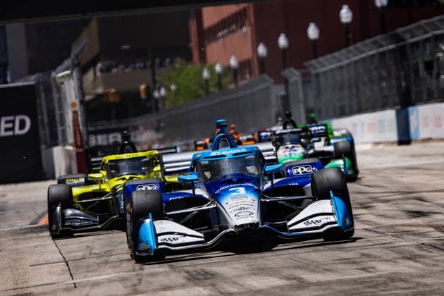 AUTO - IndyCar, Indy Car, IRL, USA - DETROIT GRAND PRIX 2026 03 MCLAUGHLIN Scott (nzl), Team Penske, Dallara DW12 - Chevrolet, action during the Chevrolet Detroit Grand Prix, 8th round of the 2026 NTT IndyCar Series, on the Streets of Detroit, from May 29 to 31, 2026 in Detroit, Michigan, United States of America - DetroitUnited States  Copyright: xJULIENxDELFOSSEx