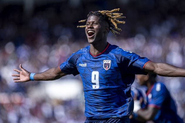 Gilson Tavares of Cabo Verde celebrates after scoring team s third goal during the International Friendly, Länderspiel, Nationalmannschaft match between Cabo Verde vs Serbia at Estádio do Restelo on May 31st,2026 (Photo by Joao Bravo Sports Press Photo) Copyright: xJoaoxBravo SportsxPressxPhotox Sportspressphoto_SPR158431