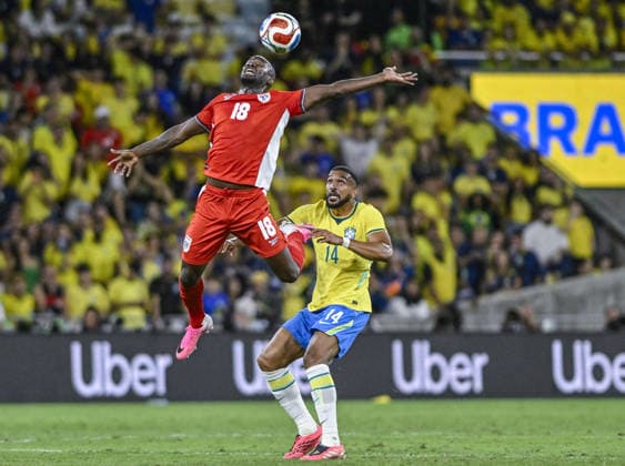 RIO DE JANEIRO, BRAZIL - MAY 31: Cecilio Waterman of Panama heads the ball under pressure from Gleison Bremer of Brazil during the International Friendly, Länderspiel, Nationalmannschaft match between Brazil and Panama at Maracana Stadium on May 31, 2026 in Rio de Janeiro, Brazil (Photo by Andre Ricardo Sports Press Photo SPP) Copyright: xSportsxPressxPhotox Sportspressphoto_SPR158419
