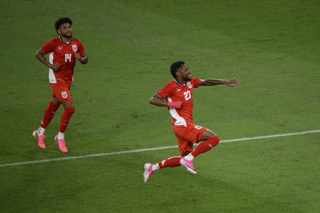 RIO DE JANEIRO, BRAZIL - MAY 31: Murillo of Panama celebrates after scoring the team s first goal during the International Friendly, Länderspiel, Nationalmannschaft match between Brazil and Panama at Maracana Stadium on May 31, 2026 in Rio de Janeiro, Brazil (Photo by Alexandre Neto Sports Press Photo SPP) Copyright: xSportsxPressxPhotox Sportspressphoto_SPR158548