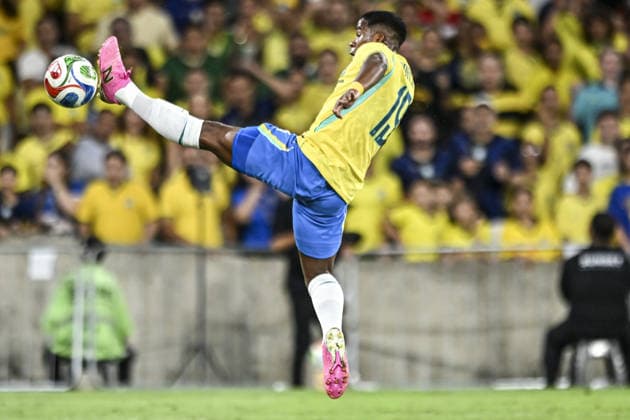 RIO DE JANEIRO, BRAZIL - MAY 31: Endrick of Brazil controls the ball during the International Friendly, Länderspiel, Nationalmannschaft match between Brazil and Panama at Maracana Stadium on May 31, 2026 in Rio de Janeiro, Brazil (Photo by Nayra Halm Sports Press Photo SPP) Copyright: xSportsxPressxPhotox Sportspressphoto_SPR158578