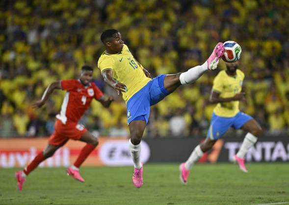RIO DE JANEIRO, BRAZIL - MAY 31: Endrick of Brazil controls the ball during the International Friendly, Länderspiel, Nationalmannschaft match between Brazil and Panama at Maracana Stadium on May 31, 2026 in Rio de Janeiro, Brazil (Photo by Andre Ricardo Sports Press Photo SPP) Copyright: xSportsxPressxPhotox Sportspressphoto_SPR158584