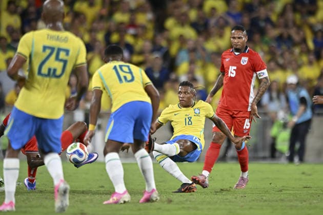 RIO DE JANEIRO, BRAZIL - MAY 31: Danilo Santos of Brazil scoring the team s sixth goal during the International Friendly, Länderspiel, Nationalmannschaft match between Brazil and Panama at Maracana Stadium on May 31, 2026 in Rio de Janeiro, Brazil (Photo by Nayra Halm Sports Press Photo SPP) Copyright: xSportsxPressxPhotox Sportspressphoto_SPR158620