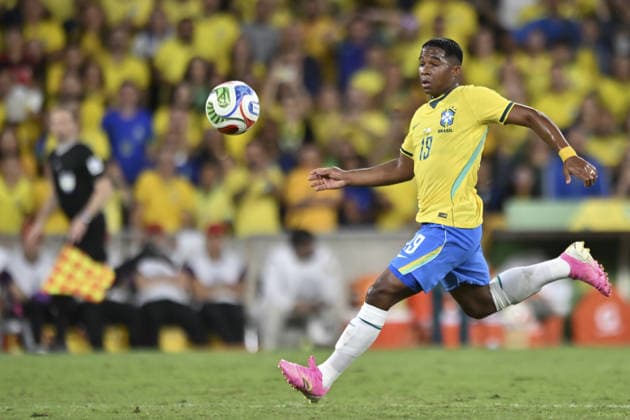 RIO DE JANEIRO, BRAZIL - MAY 31: Endrick of Brazil chases the ball during the International Friendly, Länderspiel, Nationalmannschaft match between Brazil and Panama at Maracana Stadium on May 31, 2026 in Rio de Janeiro, Brazil (Photo by Nayra Halm Sports Press Photo SPP) Copyright: xSportsxPressxPhotox Sportspressphoto_SPR158621