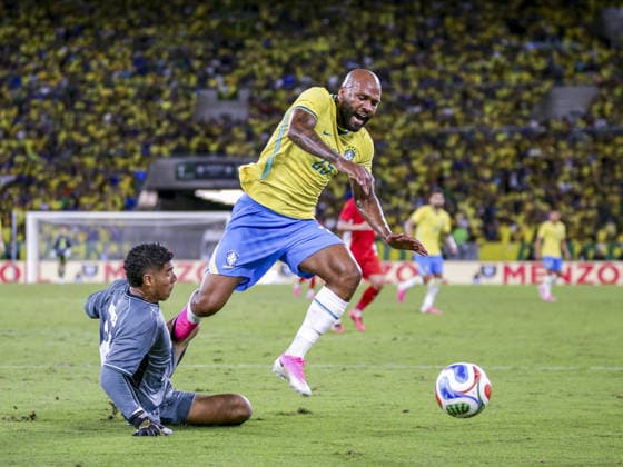 RIO DE JANEIRO, BRAZIL - MAY 31: Igor Thiago is fouled for a penalty during an International Friendly, Länderspiel, Nationalmannschaft match between Brazil and Panama at Estádio Jornalista Mário Filho (Maracanã) on May 31, 2026 in Rio de Janeiro, Brazil. (Photo by Natalia Leal Sports Press Photo) Copyright: xx Sportspressphoto_SPR158697
