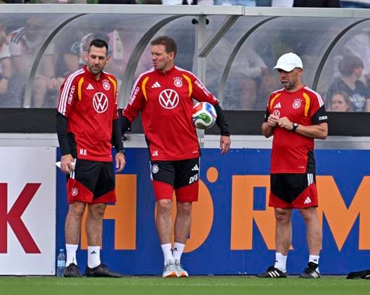 01 06 2026, Football, DFB national team Germany, last training session before departure to the USA for the 2026 World Cup, at the DFB Campus in Frankfurt am Main Coach Julian Nagelsmann Germany