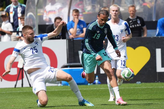Leroy Sane Germany Germany beats Doni Arifi Finland Frankfurt 01 06 2026 German national team bids farewell to Germany with public training session