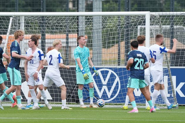 Own goal Tenho Finland to 1 0 Frankfurt 01 06 2026 German national team bids farewell to Germany with public training session