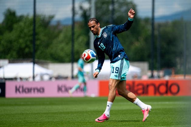 GER, Germany vs Finland, farewell event and training match, World Cup preparation 2026 01 06 2026, DFB Campus, Frankfurt am Main, GER, Germany vs Finland, farewell event and training match, World Cup preparation 2026, in the picture Leroy Sane Germany, 19 on the ball, nordphotoxGmbHx xMemmler nph00005