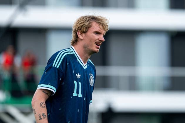 GER, Germany vs Finland, farewell event and training match, World Cup preparation 2026 01 06 2026, DFB Campus, Frankfurt am Main, GER, Germany vs Finland, farewell event and training match, World Cup preparation 2026, pictured Nick Woltemade Germany, 11 , nordphotoxGmbHx xMemmler nph00005