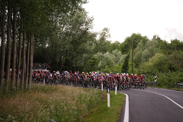 The pack rides during Stage 3 of the Giro d™Italia Women, from Bibione to Buja, Italy, Monday, June 1, 2026  Copyright: xMarcoxAlpozzi LaPressex