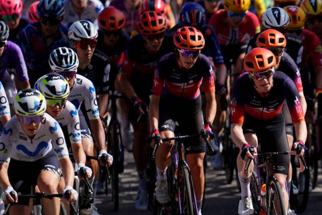 The pack rides cycles during Stage 3 of the Giro d™Italia Women, from Bibione to Buja, Italy, Monday, June 1, 2026  Copyright: xDavidexSpada LaPressex