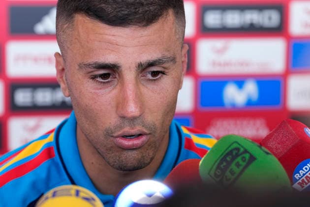June 1, 2026, Las Rozas, Madrid, Spain: Rodri Hernandez attends during the Spain Team Media Day ahead the FIFA World Cup, WM, Weltmeisterschaft, Fussball 2026 at Ciudad del Futbol on June 01, 2026 in Las Rozas, Madrid, Spain. Las Rozas Spain - ZUMAa181 20260601_zaa_a181_032 Copyright: xOscarxJ.xBarrosox