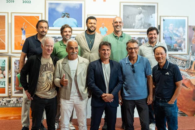 2026 French Open - Trophy Legend press conference, PK, Pressekonferenz NB Mansour Bahrami, Michael Chang, Arnaud Clement, Guy Forget, Sebastien Grosjean Henri Leconte, John Mc Enroe Cedric Pioline, Fabrice Santoro, Gilles Simon, Jo-Wilfried Tsonga, Mats Wilander attend Trophy Legend Press Conference during the 2026 French Open at Roland Garros on June 01, 2026 in Paris, France. Photo by Nasser Berzane ABACAPRESS.COM Copyright: xBerzanexNasser ABACAx