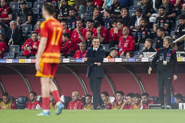 Turkiye v North Macedonia - Friendly match ISTANBUL, TURKIYE - JUNE 1: Head coach Vincenzo Montella of Turkiye follows the International Friendly, Länderspiel, Nationalmannschaft match between Turkiye and North Macedonia at Chobani Stadium, on June 1, 2026, in Istanbul, Turkiye. Beyza Comert Anadolu Istanbul Turkey. Editorial use only. Please get in touch for any other usage.  Copyright: x2026xAnadoluxBeyzaxComertx