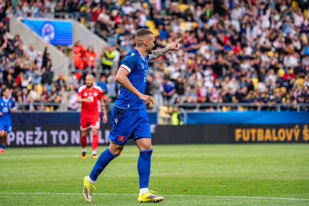 Slovakia v Malta - International Friendly, Länderspiel, Nationalmannschaft Match Lukas Haraslin of Slovakia celebrates a goal during the international friendly match between Slovakia and Malta at MOL Arena in Dunajska Streda, Slovakia, on June 1, 2026. Dunajska Streda Slovakia  Copyright: xMatejxSaganx originalFilename:sagan-slovakia260601_np4o4.jpg