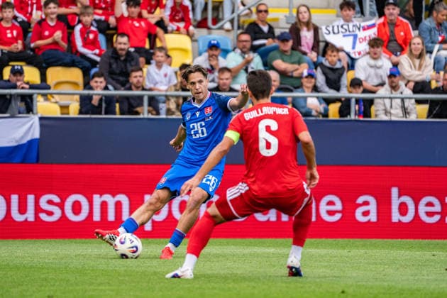 Slovakia v Malta - International Friendly, Länderspiel, Nationalmannschaft Match Hugo Pavek of Slovakia plays during the international friendly match between Slovakia and Malta at MOL Arena in Dunajska Streda, Slovakia, on June 1, 2026. Dunajska Streda Slovakia  Copyright: xMatejxSaganx originalFilename:sagan-slovakia260601_npSBn.jpg