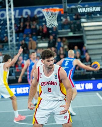 WARSZAWA 01.06.2026 KOSZYKOWKA 3X3 MECZ MEZCZYZN: SERBIA - HISZPANIA FIBA 3X3 WORLD CUP BASKETBALL WOMEN MATCH IN WARSAW: SERBIA - SPAIN CARLOS MARTINEZ FOT. MACIEJ GRONAU FOTOPYK NEWSPIX.PL --- newspix.pl POLAND OUT! 