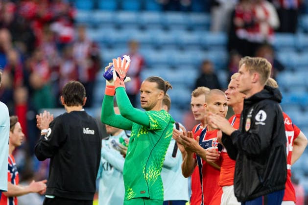 OSLO, NORWAY - JUNE 01: Players of Norway celebrate after winning the International Friendly, Länderspiel, Nationalmannschaft match between Norway and Sweden at Ullevaal Stadium on June 01, 2026 in Oslo, Norway. (Photo by Ane Frosaker Sports Press Photo) Copyright: xAnexFrosakerx xSPPx Sportspressphoto_SPR159625