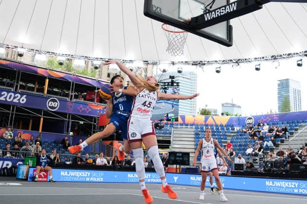 June 1, 2026, Warsaw, Masovian Voivodeship, Poland: PhilippinesÃ¢â‚¬â ¢ MIKKA CACHO (0) and LatviaÃ¢â‚¬â ¢s DIGNA STRAUTMANE (45) in action during a FIBA 3x3 Basketball World Cup womenÃ¢â‚¬â ¢s Pool C game between Latvia and Philippines in Warsaw, Poland. Warsaw Poland - ZUMAk204 20260601_zip_k204_019 Copyright: xRomanxKozielx