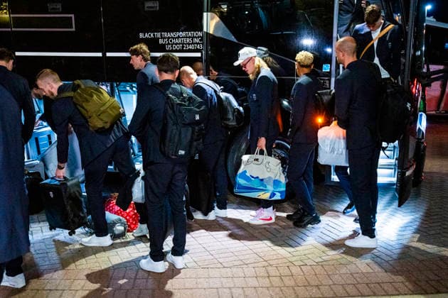 Football World Cup 2026 Greensboro , USA 20260602 Norways Erling Braut Haaland arrives at the hotel in Greensboro Photo Fredrik Varfjell NTB Greensboro USA EDITORIAL USE ONLY RESTRICTED USE FOR BETTING COMPANIES  Copyright: xFredrikxVarfjellx xNTBx