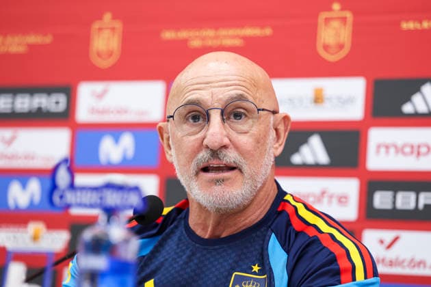 June 3, 2026, Las Rozas, Madrid, Spain: Luis de la Fuente, head coach, attends during the press conference, PK, Pressekonferenz of Spain National Football Team ahead the FIFA World Cup, WM, Weltmeisterschaft, Fussball 2026 at Ciudad del Futbol on June 03, 2026 in Las Rozas, Madrid, Spain. Las Rozas Spain - ZUMAa181 20260603_zaa_a181_035 Copyright: xIrinaxR.xHipolitox