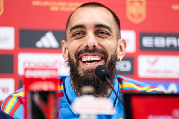 June 3, 2026, Las Rozas, Madrid, Spain: Borja Iglesias attends during the press conference, PK, Pressekonferenz of Spain National Football Team ahead the FIFA World Cup, WM, Weltmeisterschaft, Fussball 2026 at Ciudad del Futbol on June 03, 2026 in Las Rozas, Madrid, Spain. Spain Team Press Conference - FIFA World Cup 2026 - ZUMAa181 20260603_zaa_a181_038 Copyright: xIrinaxR.xHipolitox