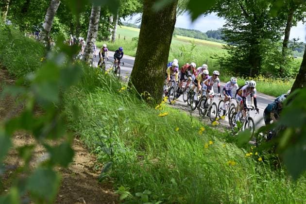 Tour de Wallonie 2026 Stage 3 VAUX-SUR-SÛRE, BELGIUM - JUNE 03 : Illustration picture of the peloton during stage 3 of the 47th edition of Ethias Tour de Wallonie an UCI ProSeries 2.Pro cycling road race stage for Men Elite of 176.9 km with start in Habay and finish in Vaux-sur-Sûre on June 3, 2026 in Vaux-sur-Sûre, Belgium, 03 06 2026 ( Motordriver Pieter Van Herzele - Vaux-sur-Sûre Belgium  Copyright: xSesx