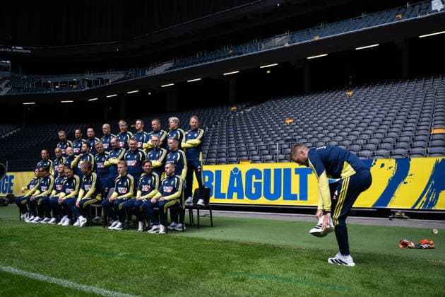 260603 Assistant coach Sebastian Larsson of the Swedish national football team during the official team photo shoot on June 3, 2026 in Stockholm Photo Emma Wallskog BILDBYRAN code EW JM0821 bbeng fotboll football soccer fotball lagbild team picture team photo sverige sweden sverige a vm 2026 fifa world cup  Copyright: EMMAxWALLSKOG BB260603EW088