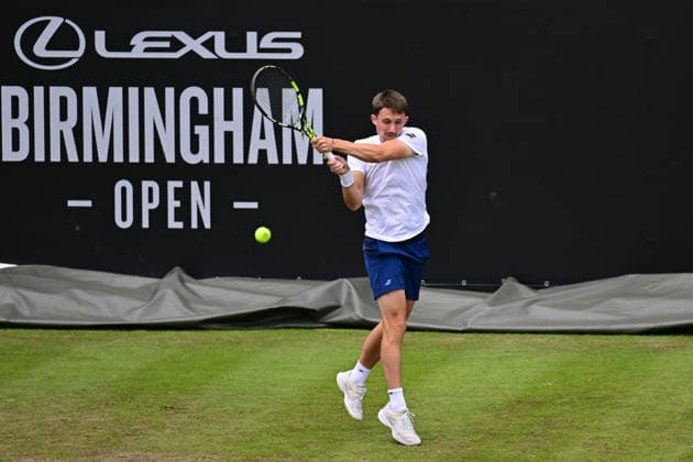 Tennis Lexus Birmingham Open Ugo Blanchett of France returns during the Lexus Birmingham Open WTA125 ATP, Tennis Herren Challenger tennis at Edgbaston Priory Club, Birmingham, UK on 3 June 2026. Birmingham Edgbaston Priory Club West Midlands UK Editorial use only , Copyright: xDennisxGoodwinx PSI-24320-0065