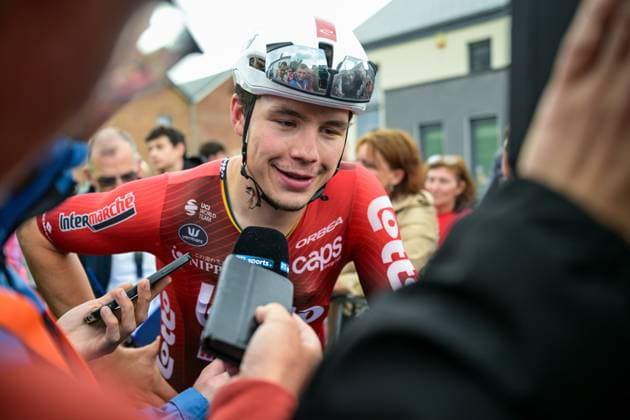 Belgian Arnaud De Lie of Lotto-Intermarche pictured after the third stage of the Tour De Wallonie cycling race, from Habay to Vaux-sur-SÃ»re (176,9 km), on Wednesday 03 June 2026. DAVIDxPINTENS  x175841483x