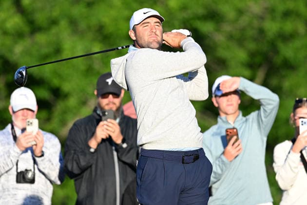 Golf, The Memorial Tournament in Dublin, Ohio, Training June 3, 2026: Scottie Scheffler (USA) drives off the 1st tee in the Workday Golden Bear Pro Am in Dublin, Ohio. Cal Media Dublin USA - ZUMAc04_ 20260603_zma_c04_046 Copyright: xBrentxClarkx
