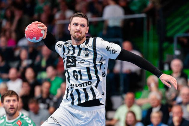 Hendrik Pekeler THW Kiel, 61 on goal throw GER, GWD Minden vs THW Kiel, Handball, 1 Bundesliga, 33 Matchday, Season 2025 2026, 03 06 2026 GER, GWD Minden vs THW Kiel, Handball, 1 Bundesliga, 33 Matchday, Season 2025 2026, 03 06 2026 Minden Copyright: xEibner-Pressefoto JanxRollingerx EP_JSK