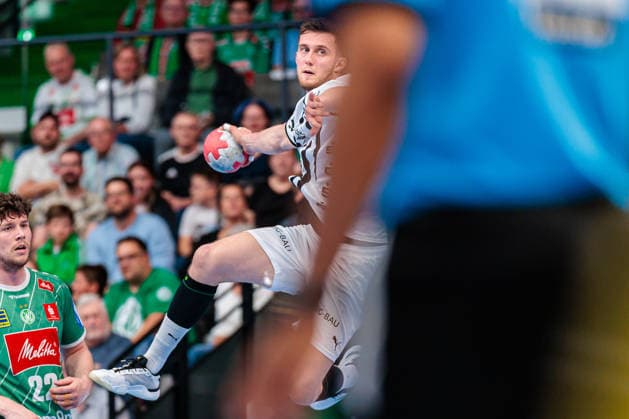 Nikola Bilyk THW Kiel, 53 in goal GER, GWD Minden vs THW Kiel, Handball, 1 Bundesliga, 33 Matchday, Season 2025 2026, 03 06 2026 GER, GWD Minden vs THW Kiel, Handball, 1 Bundesliga, 33 Matchday, Season 2025 2026, 03 06 2026 Minden Copyright: xEibner-Pressefoto JanxRollingerx EP_JSK