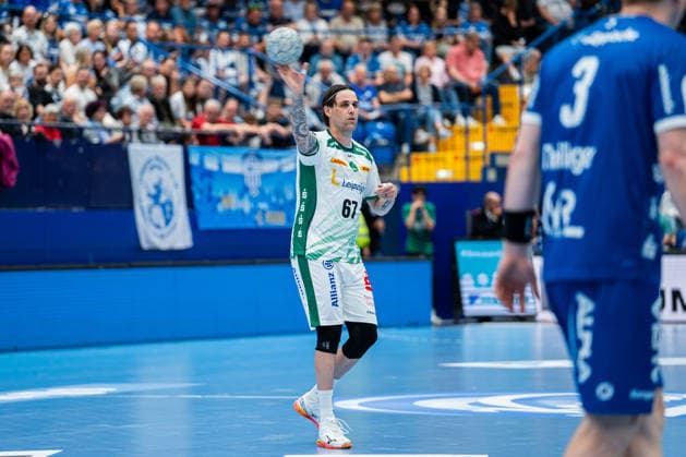 TBV Lemgo Lippe GER vs SC DHfK Leipzig GER , Handball, Daikin Handball Bundesliga, 33 Matchday, 3 6 2026, Season 2025 2026, Lemgo Dean Bombac SC DHfK Leipzig, 67 at match setup Lemgo Phoenix Contact Arena Germany