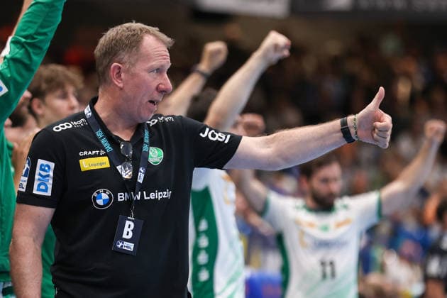 2026 06 03, xkwix, Handball, HBL, TBV Lemgo Lippe SC DHfK Leipzig, PHOENIX CONTACT arena, 33 Matchday, Season 2025 2026 Frank Carstens SC DHfK Leipzig Coach shows thumbs up Photo xKamilxWilkowskixPressefotoKochx North Rhine-Westphalia Germany