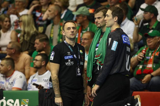 03 06 2026, xtgx, Handball, Daikin HBL, SC Magdeburg VfL Gummersbach v l Dino Spiranec, Sergey Hernandez Ferrer Magdeburg, 1 , Nikola Portner Magdeburg, 80 Magdeburg
