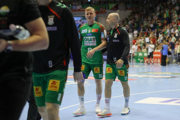 03 06 2026, xtgx, Handball, Daikin HBL, SC Magdeburg VfL Gummersbach v l Gisli Thorgeir Kristjansson Magdeburg, 10 injured Injury Magdeburg