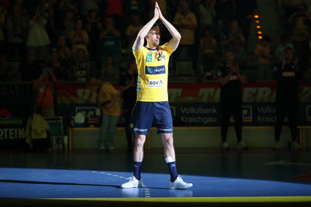 Farewell to Patrick Groetzki Rhein Neckar Loewen, 24 with honor GER, Rhein Neckar Loewen vs TSV Hannover Burgdorf, Handball, 1 Bundesliga, Season 2025 2026, 03 05 2026 GER, Rhein Neckar Loewen vs TSV Hannover Burgdorf, 1 Bundesliga, Season 2025 2026, 03 05 2026 Mannheim Copyright: xEibner-Pressefoto JoergxHirschx EP_JHH