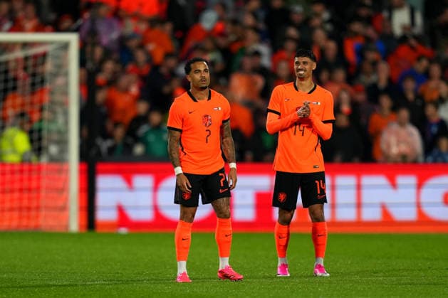 Fußball, Testspiel, Niederlande - Algerien #3 International Friendly, Länderspiel, Nationalmannschaft The Netherlands v Algeria Rotterdam - Justin Kluivert of The Netherlands, Tijjani Reijnders of The Netherlands during an International Friendly match between The Netherlands and Algeria at De Kuip on 3 June 2026 in Rotterdam, The Netherlands. (VK Sportphoto Danny de Groot) Copyright: xDannyxdexGrootx