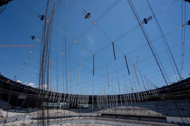 NFL, construction work on the new Tennessee Titans stadium