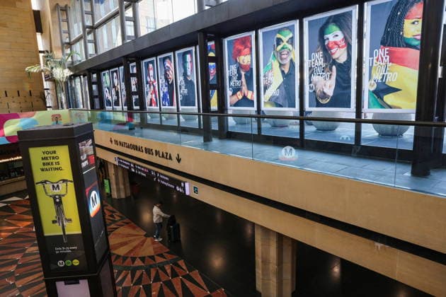 Los Angeles showcases World Cup features ahead of matches FIFA World Cup, WM, Weltmeisterschaft, Fussball signage is seen at Union Station in Los Angeles, California, USA, 03 June 2026. Transit hubs across the city are showcasing tournament graphics ahead of the FIFA World Cup, which will bring international matches and visitors to the region. LOS ANGELES CALIFORNIA UNITED STATES  Copyright: xCHRISxTORRESx