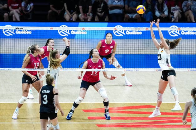 2026 Women s Volleyball Nations League - Day1 Emily Maglio of Canada competes during the 2026 Women s Volleyball Nations League match between Germany and Canada at Videotron Centre on June 3, 2026, in Quebec City, Canada. Quebec City Quebec Canada  Copyright: xYuanxTianx originalFilename:tian-2026wome260603_np9wn.jpg