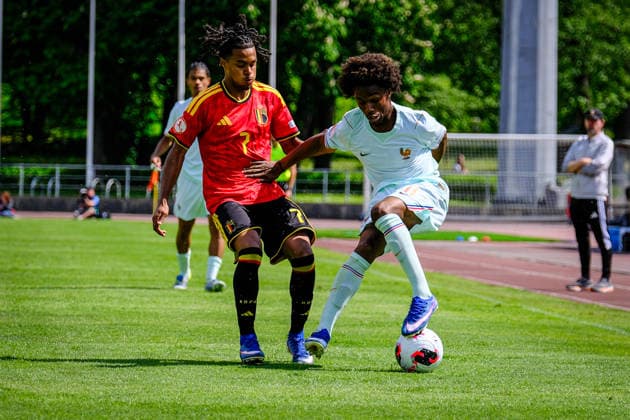 UEFA Under-17 European Championship, EM, Europameisterschaft Estonia 2026 Arone Gadou in action during the UEFA Under-17 European Championship Semifinal match between Belgium U-17 vs France U-17 national teams, Tallinn Estonia 04.06.2026 Tallinn Kadrioru Stadium Estonia Copyright: xMaurixLevandix
