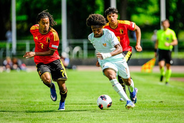 UEFA Under-17 European Championship, EM, Europameisterschaft Estonia 2026 Arone Gadou in action during the UEFA Under-17 European Championship Semifinal match between Belgium U-17 vs France U-17 national teams, Tallinn Estonia 04.06.2026 Tallinn Kadrioru Stadium Estonia Copyright: xMaurixLevandix
